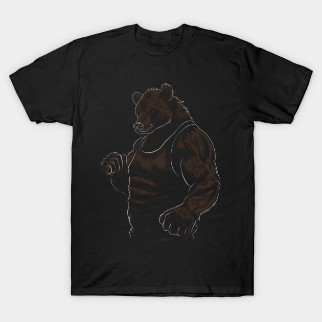 Burly Bear 4 T-Shirt by Bear Face Studios